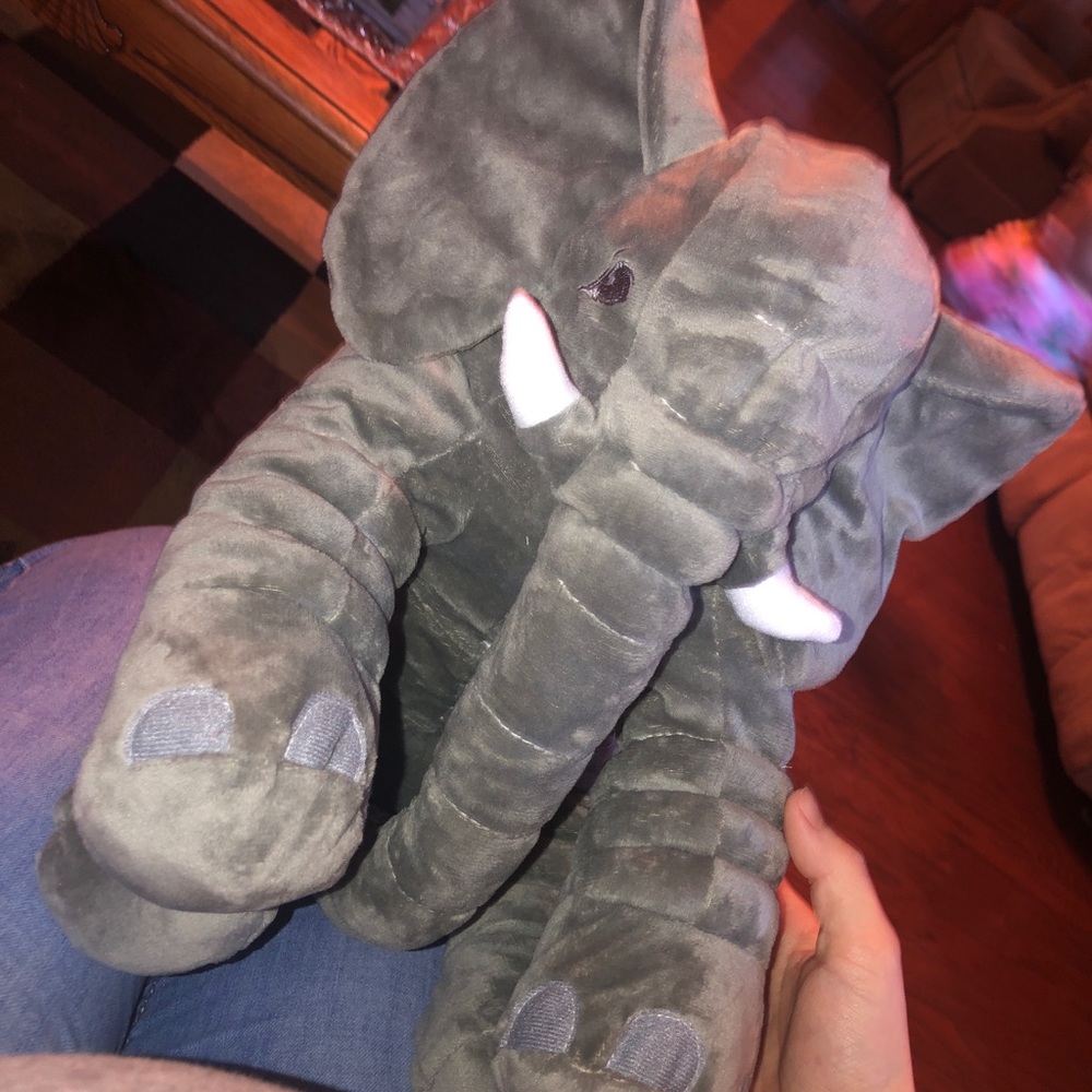 Elephant cuddle pillow